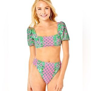 Lilly Pulitzer Pink and Green Bikini